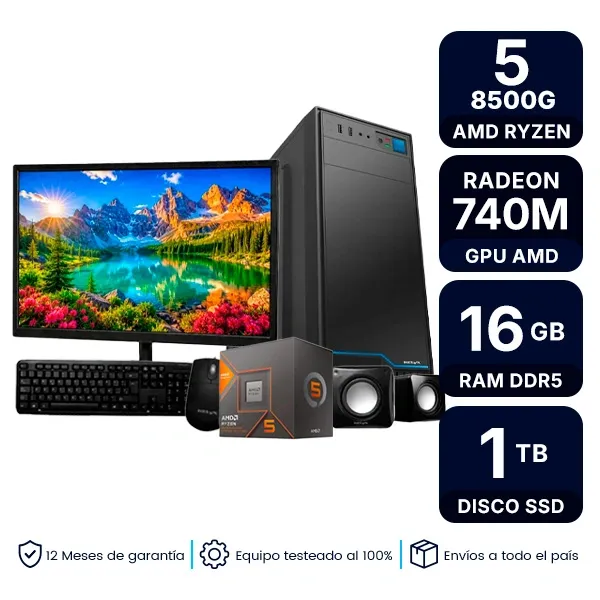 Pc Armada Con Monitor Amd Ryzen 5 8500G 16Gb Ssd 1Tb