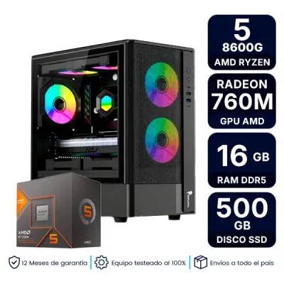 Pc Armada Gamer Amd Ryzen 5 8600G 16Gb Ram 500Gb Ssd