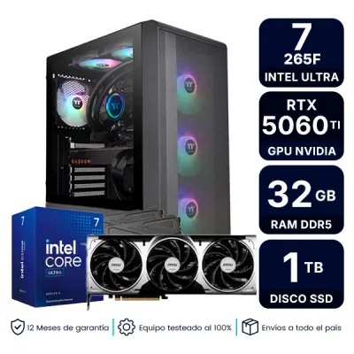 Pc Armada Gamer Intel Core Ultra 7 265F 32Gb Ram 1Tb Ssd Rtx 5060 Ti