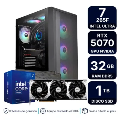 Pc Armada Gamer Intel Core Ultra 7 265F 32Gb Ram 1Tb M2 Rtx 5070