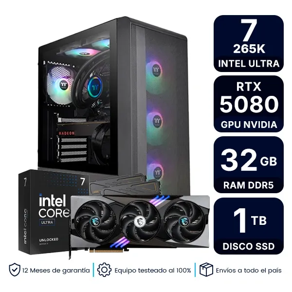 Pc Armada Gamer Intel Core Ultra 7 265K 32Gb Ram 1Tb M2 Rtx 5080