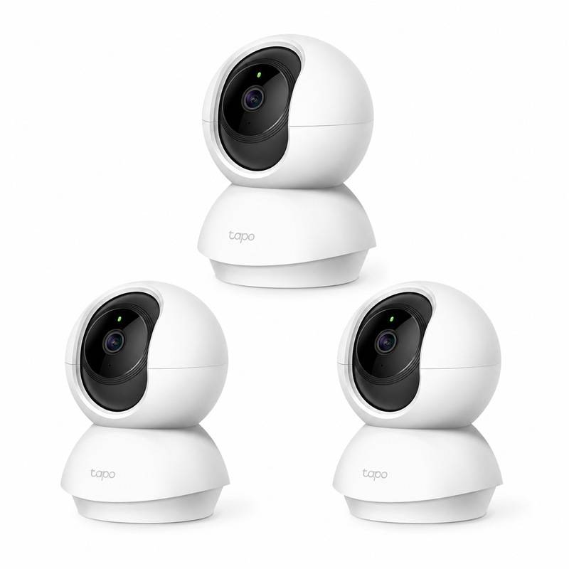 Cámaras De Seguridad Interior Domo Tp-Link Tapo C200 Wi-Fi 1080P (Combo X3)
