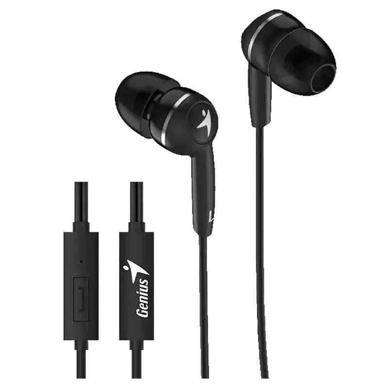 Auriculares In-Ear Genius Hs-M320 Negro Con Micrófono Jack 3.5Mm
