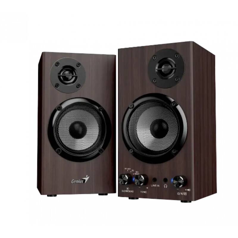 Parlantes Bluetooth Genius Sp-Hf520Bt Dark Brown 20W Rms Madera