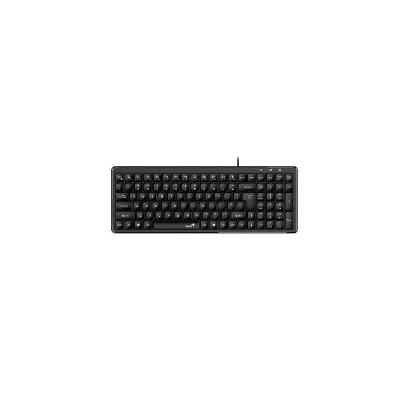 Teclado Compacto Genius Luxemate 120 Black Usb Teclas Retro