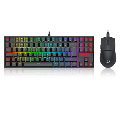 Combo Gamer Redragon S145 Teclado Mecanico K552Rgb Mas Mouse M724 26000Dpi