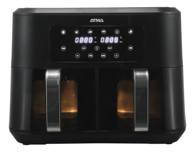 Atma Freidora De Aire Doble Canasta 8,5L 2000W Negra