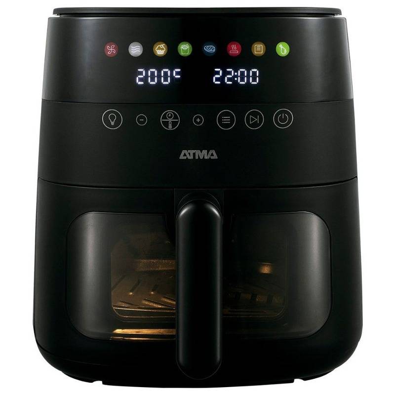 Atma Freidora De Aire Doble Canasta 8,5L 2000W Negra