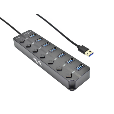 Nisuta Hub Usb 3.0 7 Puertos Con Switch