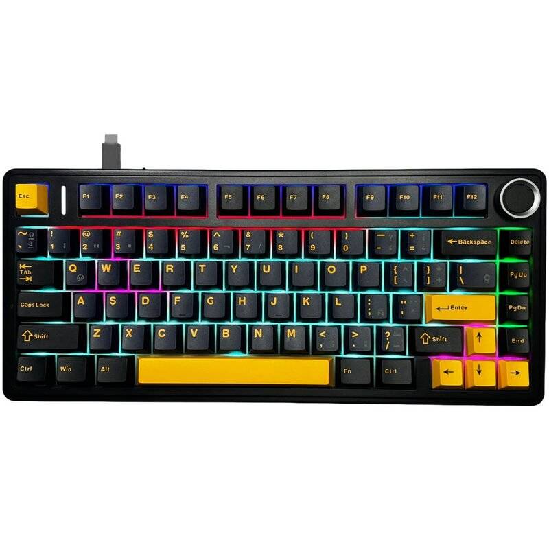 Aula F75 Rgb Teclado Inalámbrico Black/Dark Blue/Orange