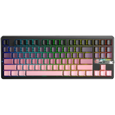 Aula F87 Pro V2 Rgb - Teclado Mecánico Black/Gradient Pink