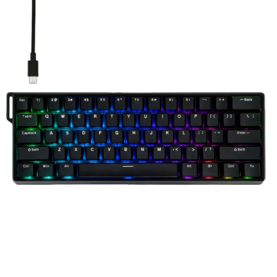 Aula Hero Win 60He Black - Teclado Mecánico 60% Switches Magnéticos Greywood