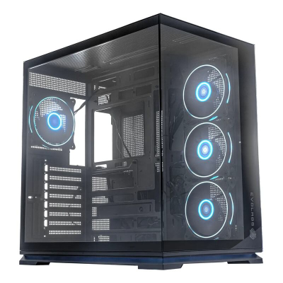 Evolabs Luma X Evo-320Ab - Gabinete Gaming Con 4 Ventiladores Argb
