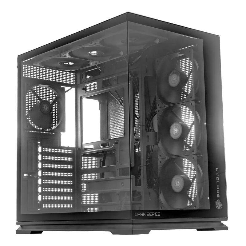 Gabinete Evolabs Luma X Dark Evo-325Ab Con 7 Ventiladores Argb