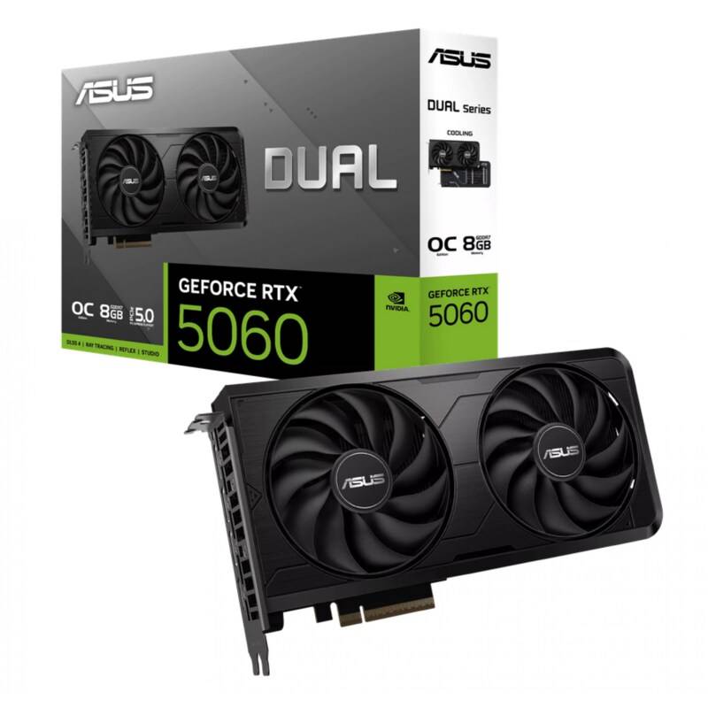 Placa De Video Asus Rtx 5060 8Gb Dual Evo Oc Gddr7