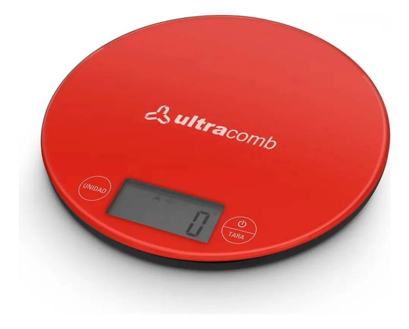 Balanza Digital De Cocina Ultracomb 3Kg Roja