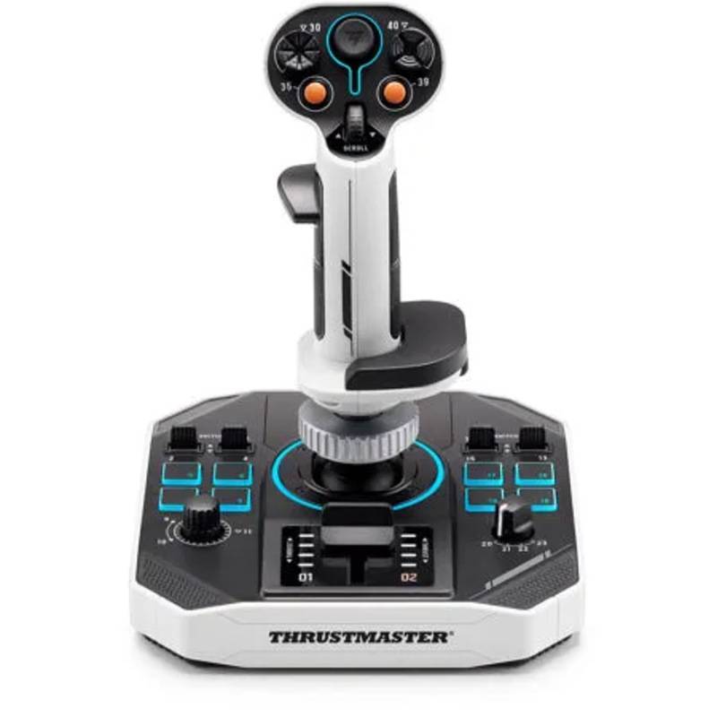 Control De Vuelo Thrustmaster Blanco/Negro Para Pc