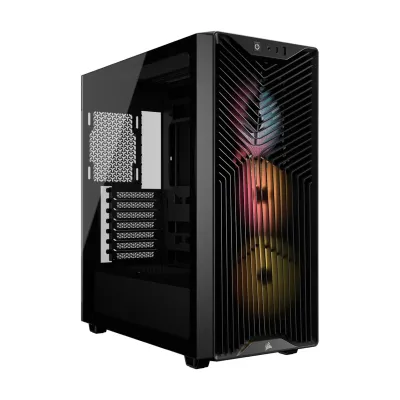 Gabinete Corsair 3200D Rs Argb Mid-Tower 3 Fanes Negro