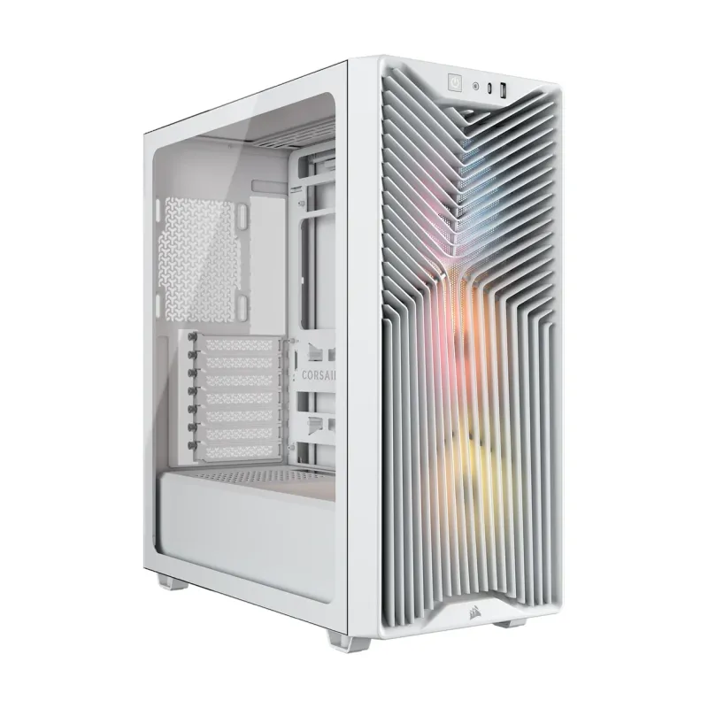 Gabinete Corsair 3200D Rs Argb Mid-Tower 3 Fanes Blanco