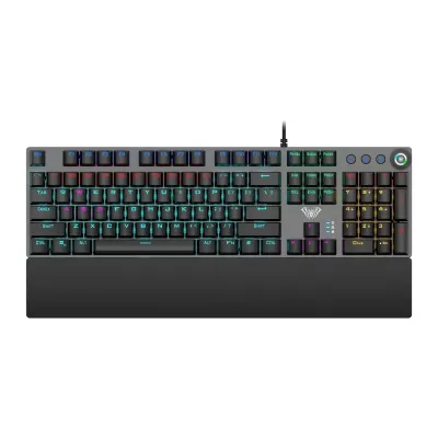 Teclado Mecanico Aula F2058 Rgb Rainbow Switches Blue Ingles