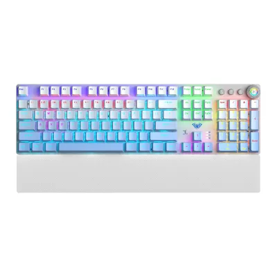 Teclado Aula F2088 Air Rgb Rainbow Sw Brown Mecanico Blue/Gradient English