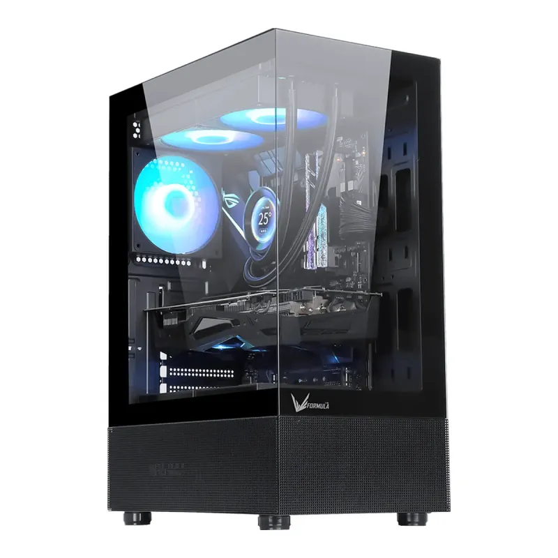 Gabinete Formula V Line Crystal Z1 Plus Mini Tower Negro