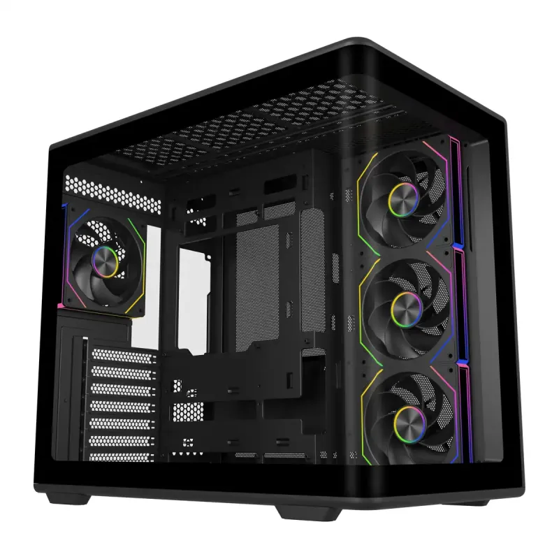 Gabinete Coolermaster Elite 600 Mid Tower  X4 Fan Rgb Black
