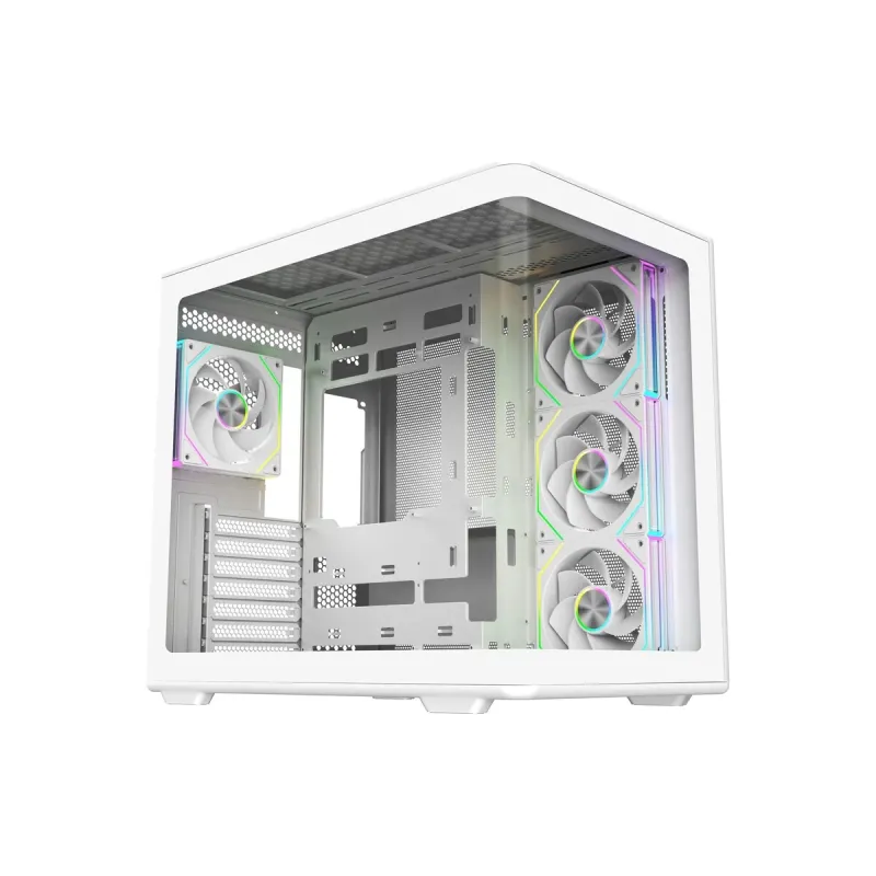 Gabinete Coolermaster Elite 600 Mid Tower X4 Fan Rgb White