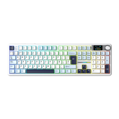 Teclado Aula F108 Pro Light Blue Inalambrico Rgb Sw Reaper Sp