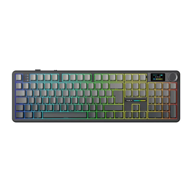 Teclado Aula F108 Pro Black Degradé Rgb Inalambrico
