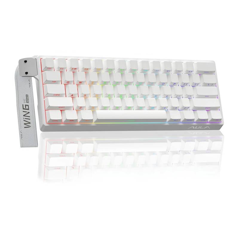 Teclado Aula Hero Win 60He White 60% Magnetic Sw Greywood English