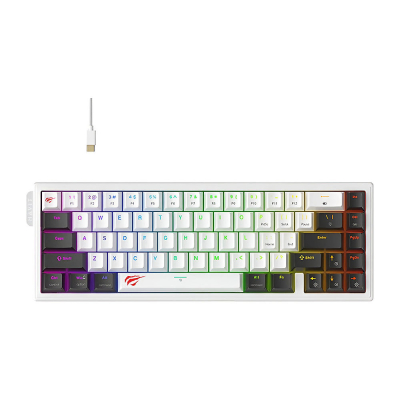 Teclado Havit Backlit Kb900L Rgb White/Black