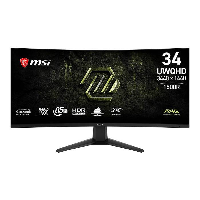 Monitor Curvo 34P Msi Mag 346Cqdf E20 Uwqhd 400Hz