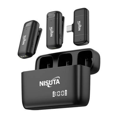 Microfono Nisuta Corbatero Inalambrico Doble Nsmicw3 C/Receptor Usb C