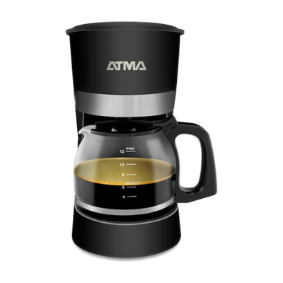 Cafetera Atma De Filtro 1.5L Semi Automatica Negra
