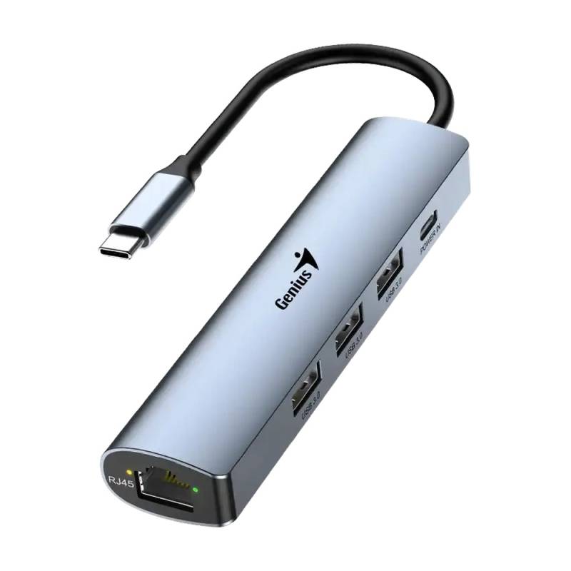 Hub Genius Uh-545 Usb-C/Rj-45 Ethernet Gigabit