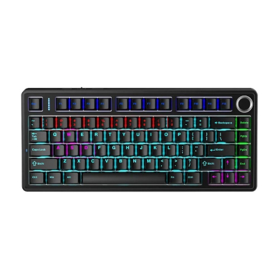 Teclado Aula F75 Rgb Black Switch Blue Mecanico 