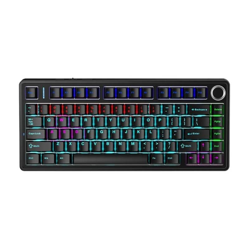 Teclado Aula F75 Rgb Black Switch Blue Mecanico