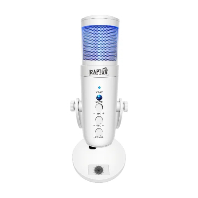 Microfono Raptor Vox Pro Rgb Usb P/Streaming White