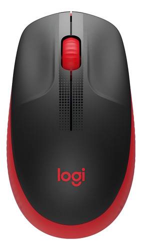 Mouse Inalámbrico Logitech M190 Rojo Usb 2.4Ghz 1000 Dpi