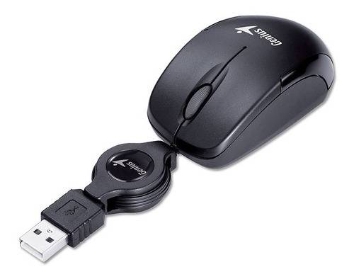 Mouse Genius Micro Traveller Retractil Negro