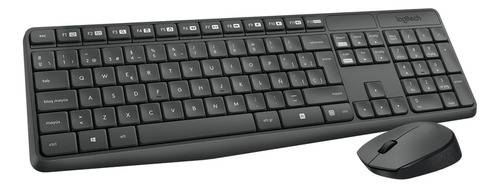 Outlet Combo Teclado Y Mouse Logitech Mk235 Inalámbrico