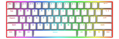 Teclado Redragon K630 Dragonborn White Switch Brown Español