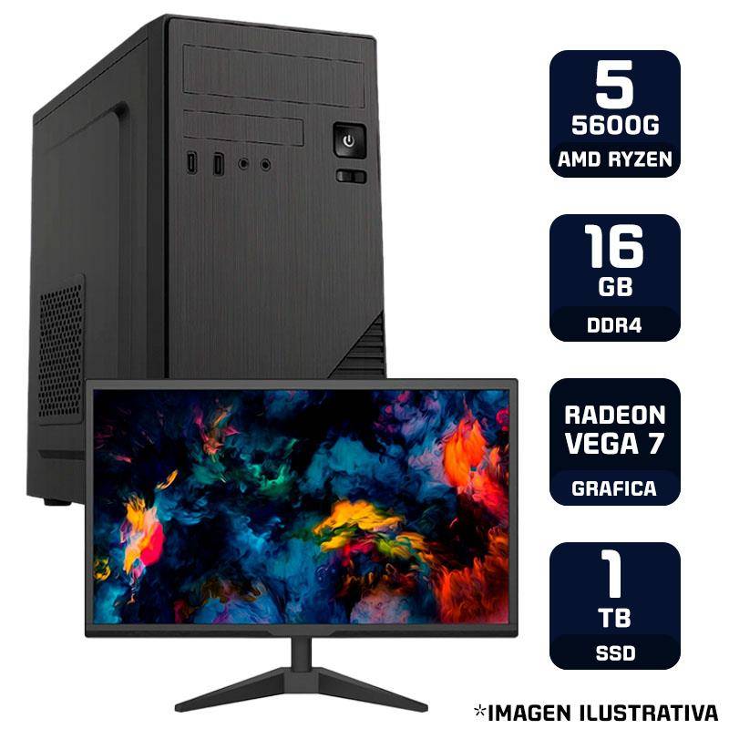 Pc Armada Con Monitor Amd Ryzen 5 5600G 1Tb Ssd 16Gb