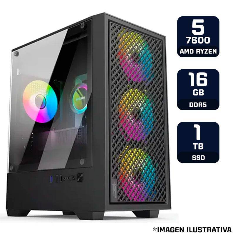 Pc Gamer Amd Ryzen 5 7600 Rtx 5050 16Gb Ddr5 Ssd 1Tb