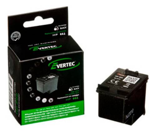 Cartucho Evertec Hp 662 Xl Black