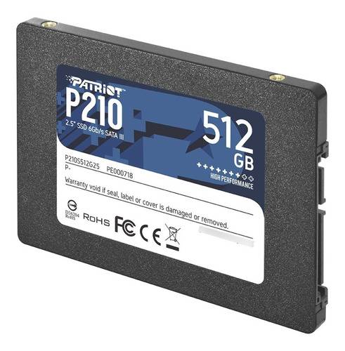 Disco Ssd 512Gb Patriot P210 2.5 Sata
