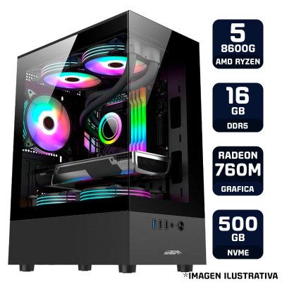 Pc Armada Gamer Amd Ryzen 5 8600G 16Gb 500Gb Ssd Radeon 760M