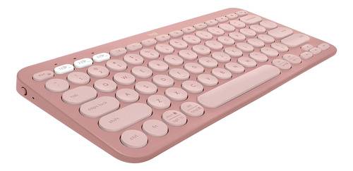 Teclado Logitech Bluetooth 2 K380S Rosa