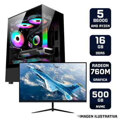 Pc Armada Gamer Completa Amd Ryzen 5 8600G 16Gb Ram 480Gb Ssd